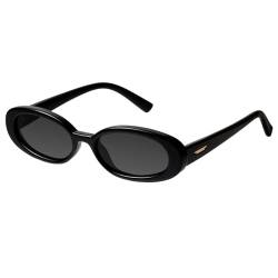 Ovale Sonnenbrille, Sonnenbrillen für Frauen, Party Sonnenbrille, Retro Ovale Sonnenbrille, Brille mit Ovalem Rahmen, Oval Vintage Katzenauge Sonnenbrille,Trendige Ovale Sonnenbrille für Damen Herren von Manqyi