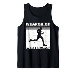 Herren Marathonläufer Weapon Of Stress Laufen Tank Top von Marathon Läufer Laufgeschenke Für Männer Frauen