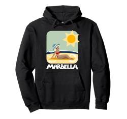 Marbella Souvenir Tourismus Sonnenküste Malaga Zeichnung Bikini Pullover Hoodie von Marbella Souvenir Sonia Pascual Illustrations