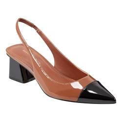 Marc Fisher Damen Laglie Pumps, Mittelbraun/Schwarz Patent 210, 39.5 EU von Marc Fisher