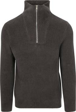 Marc O'Polo Half Zip Pullover Anthrazit - Größe M von Marc O'Polo