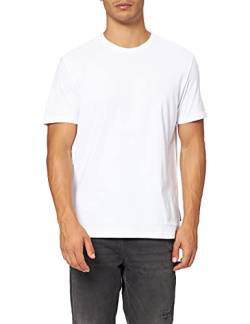 Marc O'Polo Herren 51556 T-Shirt Mit Rundhals-Ausschnitt, Bequemes Oberteil Aus Bio Baumwolle, Klassisches Kurzarmshirt Für, Weiß, M EU von Marc O'Polo