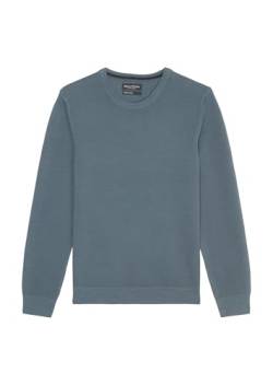 Marc OߴPolo Herren Pullover aus Bio-Baumwolle mit Rundhalsausschnitt, Blau (Storm), L von Marc O'Polo