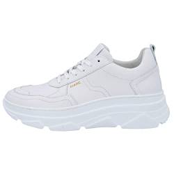 Marc Shoes Zoe - Damen Sneaker, leicht, weiße Plateausohle, White, Leder von Marc Shoes