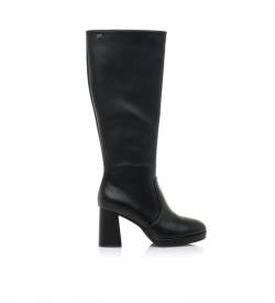 Mariamare für Damen. 63303 Schwarze hohe Stiefel -Absatzhöhe 8cm (35), 5 bis 8 cm, Reißverschluss, Lässig von Mariamare