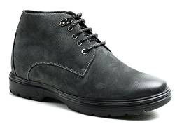 Mario Moronti Brixen- Dunkelgrauer Schnürstiefel aus mattem Nubukleder mit unsichtbarer Erhöhung um +7cm (eu_footwear_size_system, adult, men, numeric, medium, numeric_42) von Mario Moronti