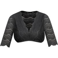 MarJo Dirndlbluse, Spitze, V-Ausschnitt, für Damen, schwarz, 34 von Marjo