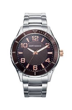 Mark Maddox Herren Analog Quarz Uhr mit Edelstahl Armband HM7018-45 von Mark Maddox