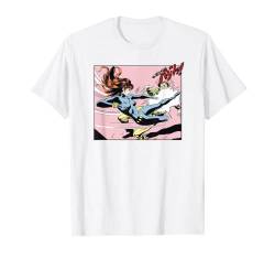 Marvel Avengers Black Widow High Kick Japanese Retro Comic T-Shirt von Marvel