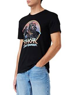 Marvel Herren Metlatmts001 T-Shirt, Schwarz, S von Marvel