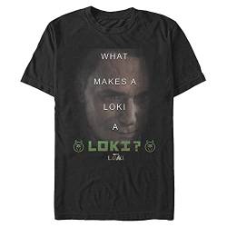 Marvel Unisex Loki What Loki Organic Short Sleeve T-shirt, Schwarz, L von Marvel