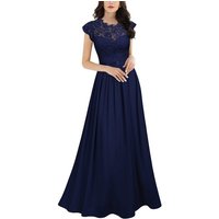 MASHANG Maxikleid Damen Ballkleid Maxi Lang Maxikleid Elegant für Hochzeit Spitzen A-Linien-Kleid festlich V-Ausschnitt Etuikleid Lange Chiffon von Mashang