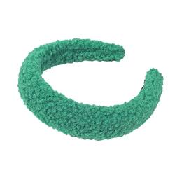 Lammwoll-Fleece-Stirnband, geknotetes Stirnband, Haarschmuck, Waschstirnband Laufzubehör Damen (A, One Size) von Mashaouyo