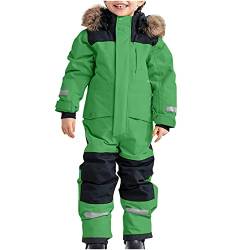 Schneeanzug Für Kinder Jungen Mädchen Schneeoverall Unisex SkianzüGe Winddichte Wasserdichte SchneeanzüGe Verdickt Warme Baumwoll Jumpsuit Outdoor Winterparka Thermo Einteilige Schneehose von Masrin