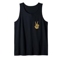 Universität Varsity-Gold Skelett Friedenshand Gelb Tank Top von Match University Varsity-Gold Color Graphic Tee