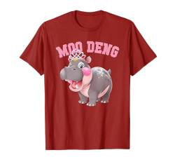 Niedliche Prinzessin MOO DENG Mädchen Baby Nilpferd Mama Papa My Halloween T-Shirt von Matching Cutest Spirit Animal Meme Princess Team