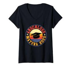 Damen MATURA 2025 ABSCHLUSS Maturant Lustiges Matura T-Shirt mit V-Ausschnitt von Matura Geschenk Maturant Lustiges Matura Geschafft