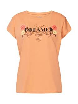 Mavi Damen Dreamer Printed Tee T-Shirt, Orange, XXS EU von Mavi