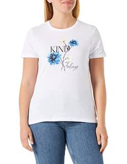 Mavi Damen Kind Printed Tee T-Shirt, Weiß, XS EU von Mavi