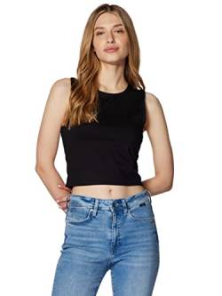 Mavi Damen Sleeveless Top T-Shirt, Schwarz, S EU von Mavi