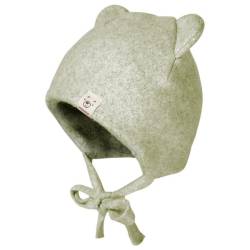 maximo - Baby-Mütze mit Öhrchen - Mütze Gr 45 cm beige von Maximo