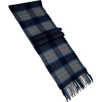 MayTree Kaschmirschal Unisex, 180 x 30cm, mit Fransen, feinkariert Tartan blau grau, (Stück, 1-St), 100% Kaschmir von MayTree