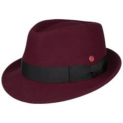 Mayser Classico Trilby Hut Filzhut Wollhut (59 cm - Bordeaux) von Mayser