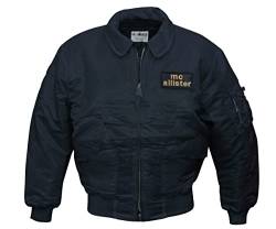 McAllister US CWU Herren Pilotenjacke Bomberjacke (Schwarz/XL) von McAllister