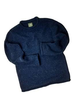 McLaughlin's Irish Shop Irischer Herren Tweedpullover mit kleinen Rollkragen blaumeliert (XL) von McLaughlin's Irish Shop