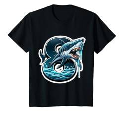 Kinder Geburtstag: Junge Megalodon, 8. Geburtstag, Mädchen T-Shirt von Meg Birthday Tees Co.