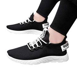 Meggsnle Herren Laufschuhe Turnschuhe Leichtgewichts Minimalistische Running Tennis Schuhe Leichtathletikschuhe Sneaker Weiss für Camping,Hiking,Angeln Leichte und Atmungsaktive Sportschuhe von Meggsnle