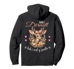 Blumen Goldener Hirsch Damen Trachtenshirt Rehkitz Trachten Pullover Hoodie von Mei Dirndl hob i ned g`fundn Trachtenbluse Damen