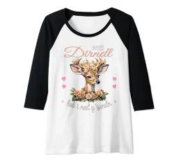 Damen Blumen Goldener Hirsch Damen Trachtenshirt Rehkitz Trachten Raglan von Mei Dirndl hob i ned g`fundn Trachtenbluse Damen