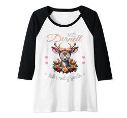 Damen Blumen Goldener Hirsch Damen Trachtenshirt Rehkitz Trachten Raglan von Mei Dirndl hob i ned g`fundn Trachtenbluse Damen