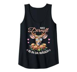 Damen Goldener Hirsch Blumen Damen Trachtenshirt Rehkitz Trachten Tank Top von Mei Dirndl is in da Wäsch Reh Trachtenbluse Damen