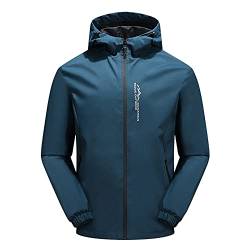 Regenjacke Herren Radjacke Fahrrad Leicht Wasserdicht Und Atmungsaktiv Rain Jacket Men Dünne Fahrradjacke Mit Kapuze Ultraleichte Radsport-Jacken Sommer Herbst Mänte Fahrradbekleidung Windjacke von MeiLyviba