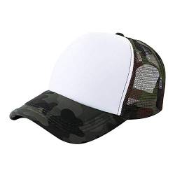 Damen Herren Trucker Hat Camouflage Baseball Cap Club Mode Sommer Snapback Bb Hip Hop Cap Mütze Angelmütze Sport Outdoor Angeln Joggen Fahrrad Tennis Golf Hut Kappe Unisex Erwachsene Basecap von Meilily_Haarband