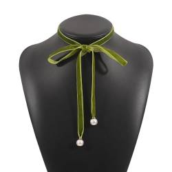 Meiliyizu Ribbon Bow Choker Halskette, Band Choker Halsketten für Frauen Elegant und Chic Schleife Fuß Kette für Mädchen Damen Halskette Geschenk von Meiliyizu