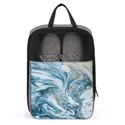 Cute Travel Shoes Bag,Naturally Luxurious Marble Ancient Painting Waterproof Breathable Portable Travel Shoe Bag with Zipper,Travel Shoe Organizer Bag Shoes Storage Bag for Men Women Gym Daily von Melbrakin