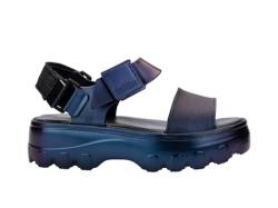 Melissa Kick Off Plateau-Sandalen für Damen – superweiche und flexible vegane klobige Plateau-Sandale mit verstellbaren Riemen und offenem Zehendesign, Blue Chamäleon, 40.5 EU von Melissa