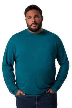 Men Plus Herren große Größen Menswear L-8XL Men+ Langarmshirt, Bauchfit, Spezialschnitt, Basic, Rundhals, bis 8 XL Rauchblau 9XL 836313760-9XL von Men Plus