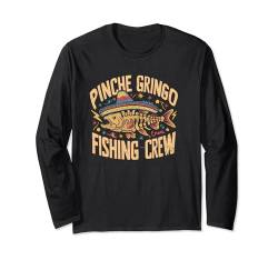 Pinche Gringo Fishing Crew Lustiges Skelett Fisch Vintage Lustig Langarmshirt von Mens Womens Pinche Gringo Fishing Crew Fish Gifts