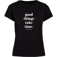 Merchcode T-Shirt Merchcode Damen Ladies Good Things Take Time Box Tee (1-tlg) von Merchcode