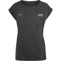 Merchcode T-Shirt Merchcode Damen Ladies Life Extended Shoulder Tee (1-tlg) von Merchcode