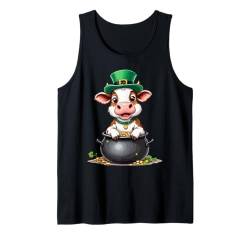 Kuh St. Patricks Day Outfit Kühe Tank Top von Merchfun Animals St. Patricks Day