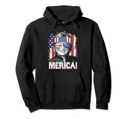 Hillary Clinton 4. Juli Merica Patriotische amerikanische Flagge Pullover Hoodie von Merica - Patriotic USA 4th of July Gifts