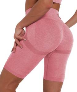 Merlvida Damen Scrunch Butt Sport Shorts Seamless Gym Leggings High Waist Kurz Hose Push Up Sporthose Blickdicht Radlerhose für Biker Yoga Fitness Workout von Merlvida