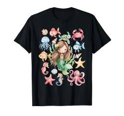 Mermaid Vibe Mermaid Squad Party Geburtstag Mädchen Kleinkind Frauen T-Shirt von Mermaid Vibes Mermaid Squad Bday Sea Animal Girl