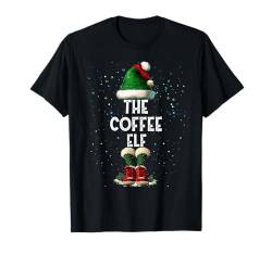 The Coffee Elf Costume Matching Family Christmas Elf Squad T-Shirt von Merry Christmas Elf Family Men Women Kids Pajama