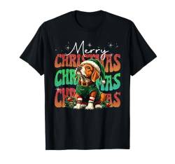 Beagle Elf Christmas Decorations Dog Lover Xmas Lights T-Shirt von Merry Christmas Elf Matching Family Men Women Kids